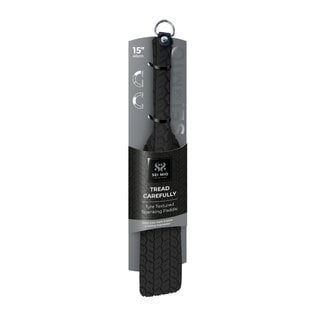 CREATIVE CONCEPTS TREAD CAREFULLY TEXTURED SPANKING PADDLE 15" BLACK