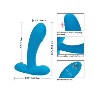 CALEX THUMPING G-SPOT VIBE W/REMOTE BLUE