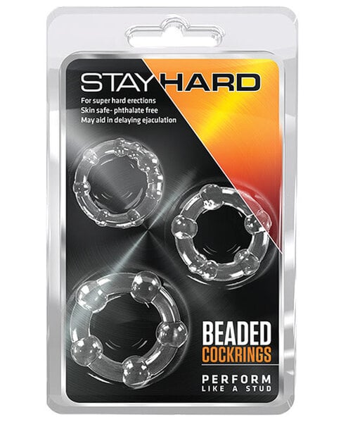 BLUSH COCK RING SET STAY HARD BEADED