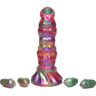 CREATURE COCK DILDO LARVA OVIPOSITOR 9" MULTICOLOR