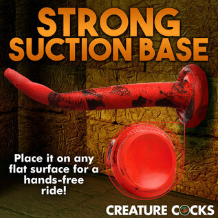 XR DILDO CREATURE COCK KING COBRA RED/BLACK 14"