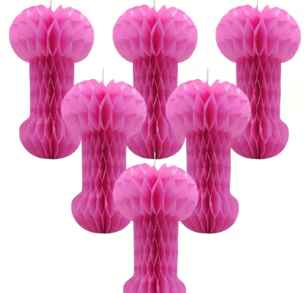 "O" HEAVENS PENIS POM-POM PARTY DECORATION PINK