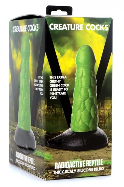 XR DILDO CREATURE COCK RADIOACTIVE REPTILE 7.5"