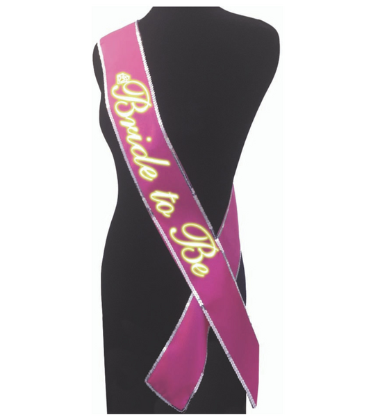 LITTLE GENIE SASH GLOW IN THE DARK BRIDE TO BE PINK