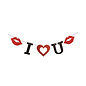 PARTY BANNER I HEART YOU LIPS