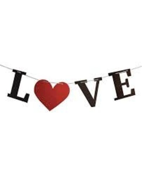 BANNER LOVE RED HEART