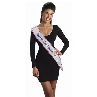 BACHELORETTE SASH OUTTA CONTROL FLASHING WHITE
