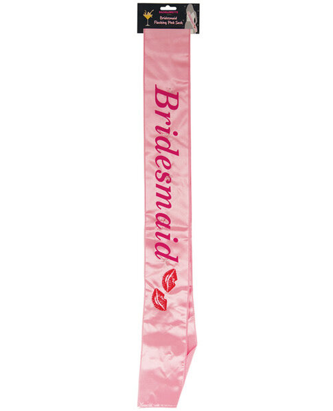 BRIDESMAID FLASHING SASH PINK
