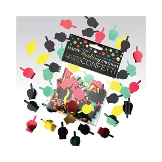LITTLE GENIE HAPPY MIDDLE FINGER CONFETTI