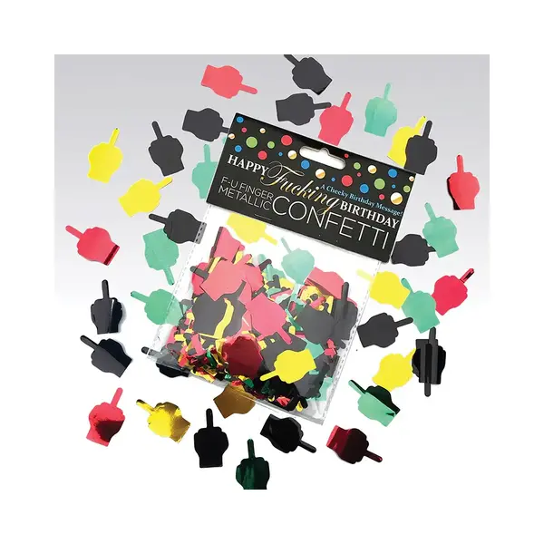 LITTLE GENIE GLITTERATI HAPPY MIDDLE FINGER CONFETTI