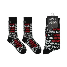 SHOTS YOU ME BED NOW SOCKS BLACK