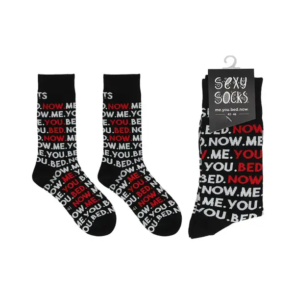 SHOTS SOCKS YOU ME BED NOW BLACK