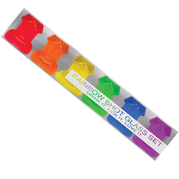 KHEPER SHOT GLASS RAINBOW SET OF 6