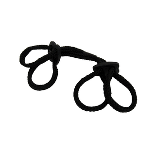 VIBEN ROPE WRIST CUFF SHIBARI SILK BLACK
