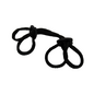VIBEN ROPE WRIST CUFF SHIBARI SILK BLACK