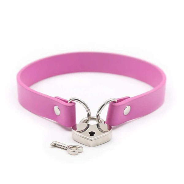 LOCK OF LOVE HEART LOCK COLLAR