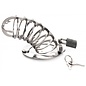 MASTER SERIES STAINLESS STEEL SPIKED CHASTITY CAGE WITH LOCK
