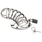 XR BRAND STAINLESS STEEL SPIKED CHASTITY CAGE WITH LOCK
