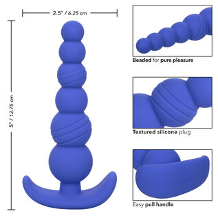 CALEX CHEEKY X6 BEADED ANAL PROBE BLUE