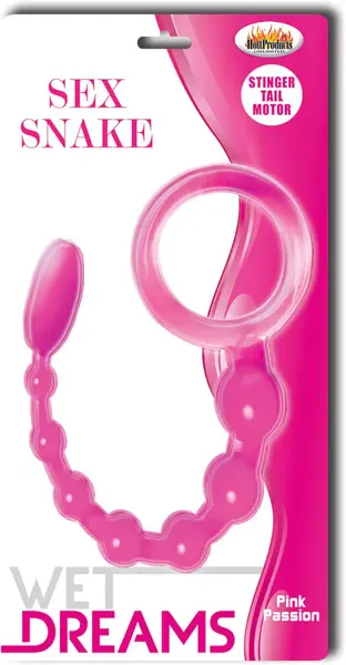 HOTT PRODUCTS WET DREAMS SNAKE C-RING VIBE PINK