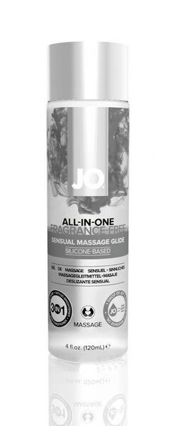 JO SILICONE MASSAGE OIL ALL IN ONE 4 OZ FRAGRANCE FREE
