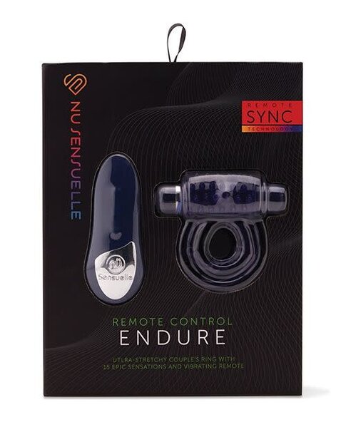 NU SENSUELLE COCK RING ENDURE VIBRATING W/REMOTE