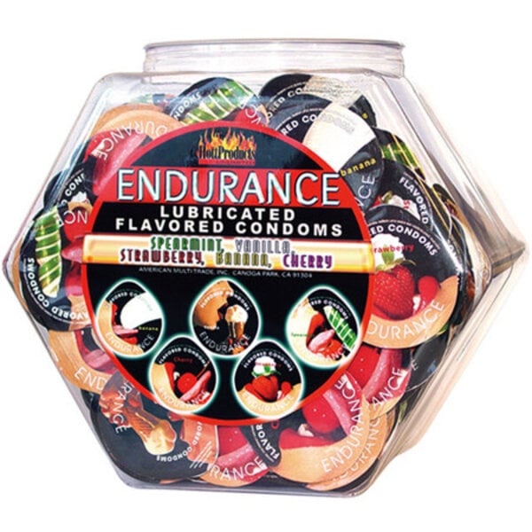 HOTT PRODUCTS ENDURANCE FLAVORED CONDOM VARIETY SINGLE