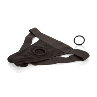 CALEX STRAP ON HARNESS PACKER GEAR JOCK STYLE BLACK