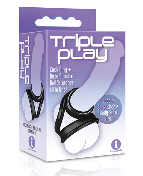 ICON TRIPLE PLAY COCK RING & BALL STRETCHER