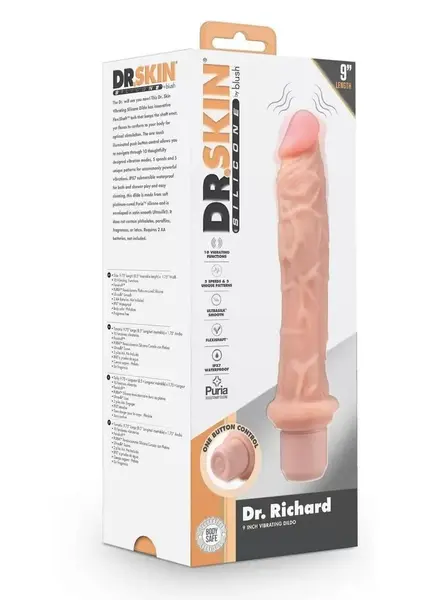 BLUSH VIBE DR SKIN DR RICHARD SILICONE LIGHT 9"