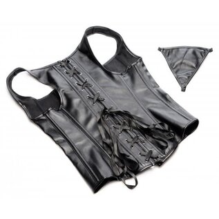 LACE UP CORSET AND THONG