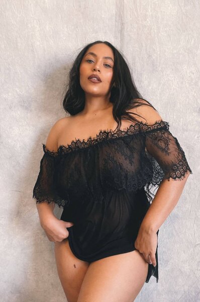 "O" HEAVENS BABYDOLL ALLURE ME BLACK