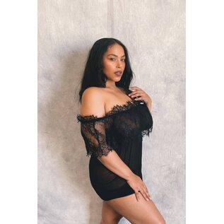 "O" HEAVENS BABYDOLL ALLURE ME BLACK