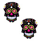 NEVA NUDE PASTIES SUGAR SKULL BLACK