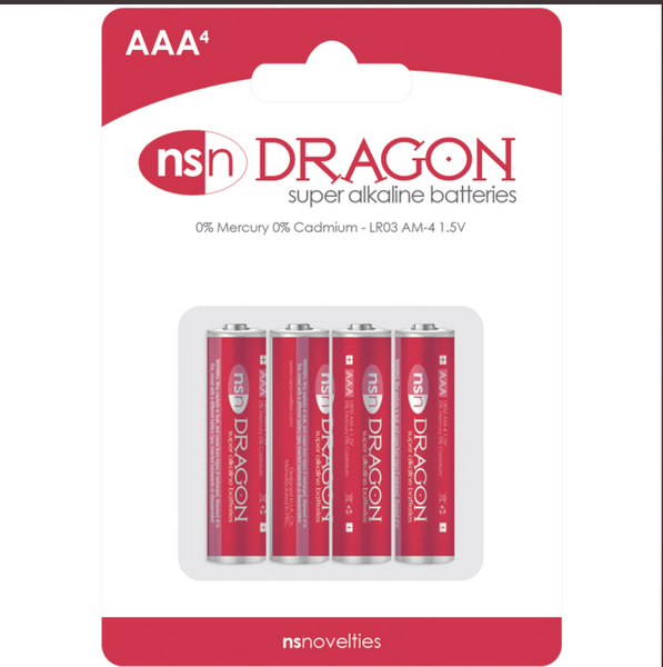 NS NOVELTIES BATTERY AAA DRAGON ALKALINE 4PK