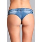 BE WICKED CHEEKY JEANS MINI SHORTS BLUE