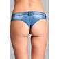 BEWICKED CHEEKY JEANS MINI SHORTS BLUE