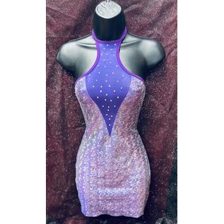 HOT GIRL SLIM DRESS PURPLE ONE SIZE