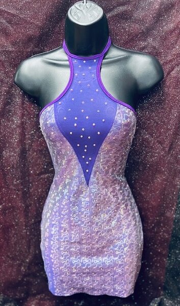 HOT GIRL SLIM DRESS PURPLE ONE SIZE