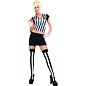 MUSIC LEGS COSTUME SEXY REFEREE BLACK & WHITE MEDIUM/LARGE