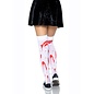 LEG AVENUE THIGHT HIGH BLOODY ZOMBIE WHITE & RED ONE SIZE