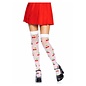 LEG AVENUE SPANDEX SHEER POLKA DOT CHERRY THIGH HIGH