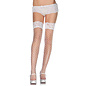 LEG AVENUE THIGH HIGH NET WITH LACE TOP WHITE ONE SIZE