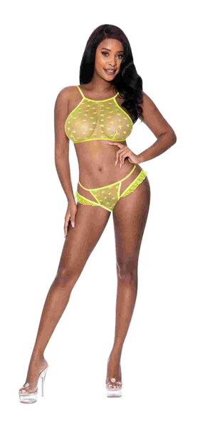 MAGIC SILK HALTER BRA AND PANTY SET
