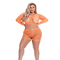 PINK LIPSTICK CROP TOP & SHORTS FESTIVAL FLIRT PLUS SIZE
