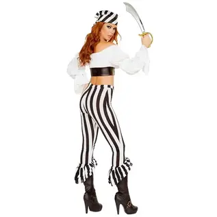 ROMA COSTUME BEAUTIFUL PIRATE MATE BLACK/ WHITE