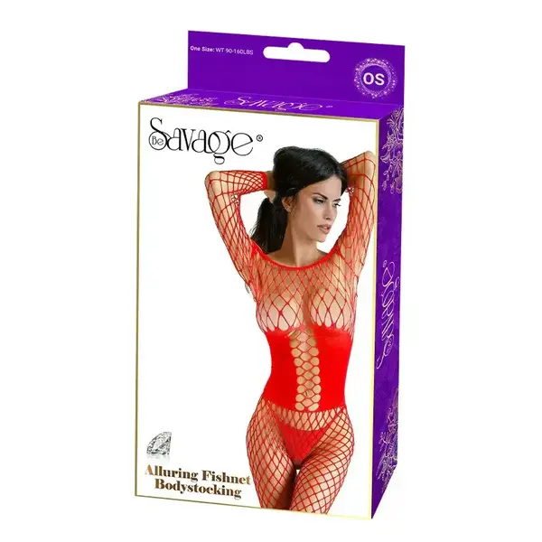 SAVAGE BODYSTOCKING NET RED