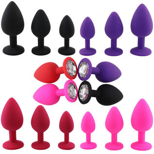 "OH" JEWELED SILICONE ANAL PLUG