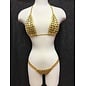 MINOR CREATIONS BRA & THONG BLACK & GOLD O/S