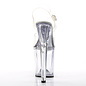 PLEASER ADORE SANDAL CLEAR 7" HEEL